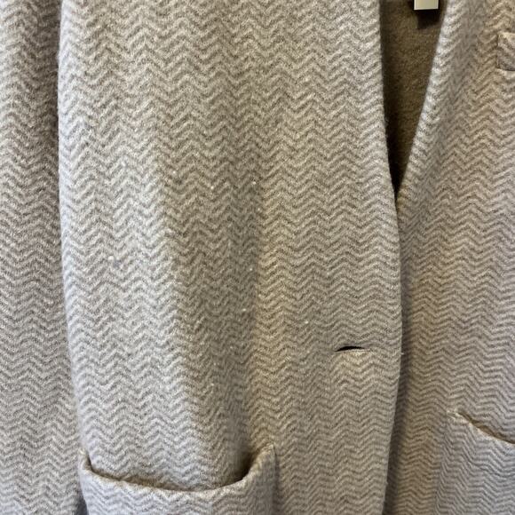 Madewell Herringbone Mattson Sweater Wool Coat Heather Stone Sz XS Oversized NWT - Picture 7 of 8